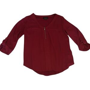 Women's Burgundy Blouse